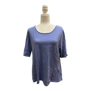 Peruvian Connection Scoop Neck Carmel Pima Cotton t-shirt Loose Fit Casual